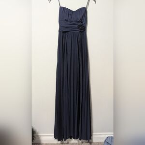 Macy's Speechless Navy Blue Strapless Evening Gown Size Small